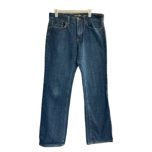 SONOMA Men’s Relaxed Jeans Size 34/34 Blue Hand measures shorter - Picture 1 of 8